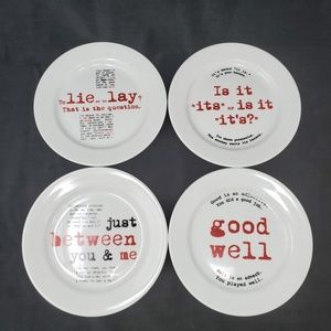 Gourmet Grammarian Plate Set Modcloth